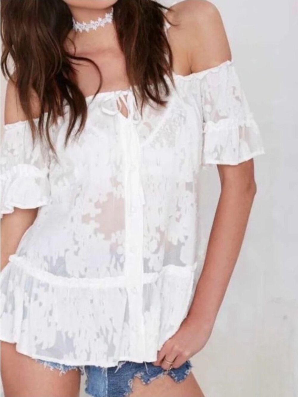 For Love and Lemons Off Shoulder Top
